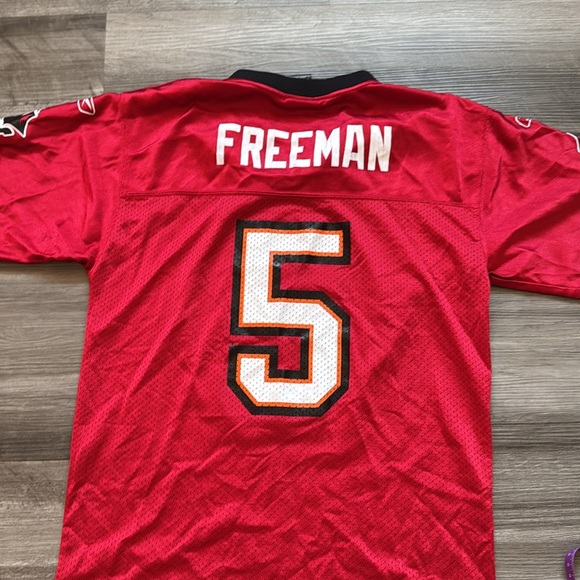 Tampa Bay Buccaneers youth large jersey #5 Freeman NFL Reebok 14 16 football - Picture 7 of 7